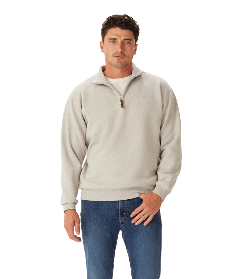 Load image into Gallery viewer, R.M. Williams Mulyungarie 1/4 Zip Sweatshirt - Grey Marle
