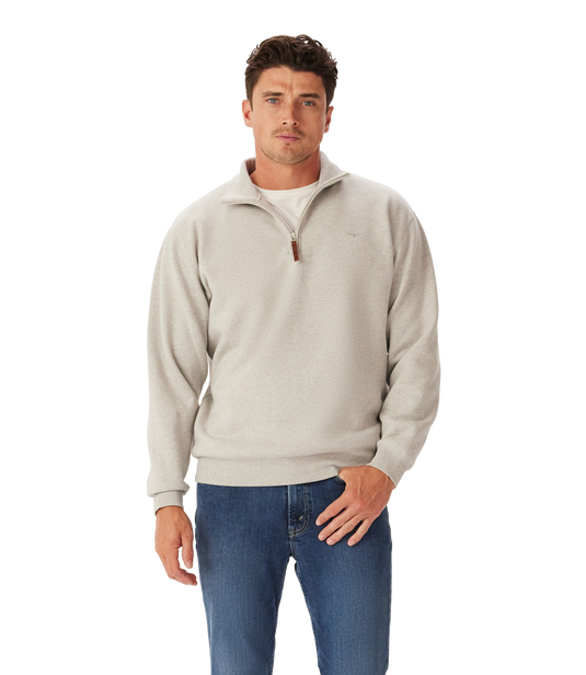 R.M. Williams Mulyungarie 1/4 Zip Sweatshirt - Grey Marle