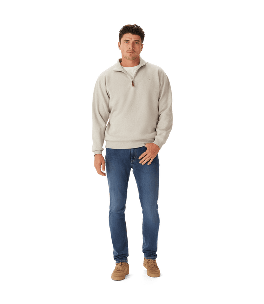 R.M. Williams Mulyungarie 1/4 Zip Sweatshirt - Grey Marle