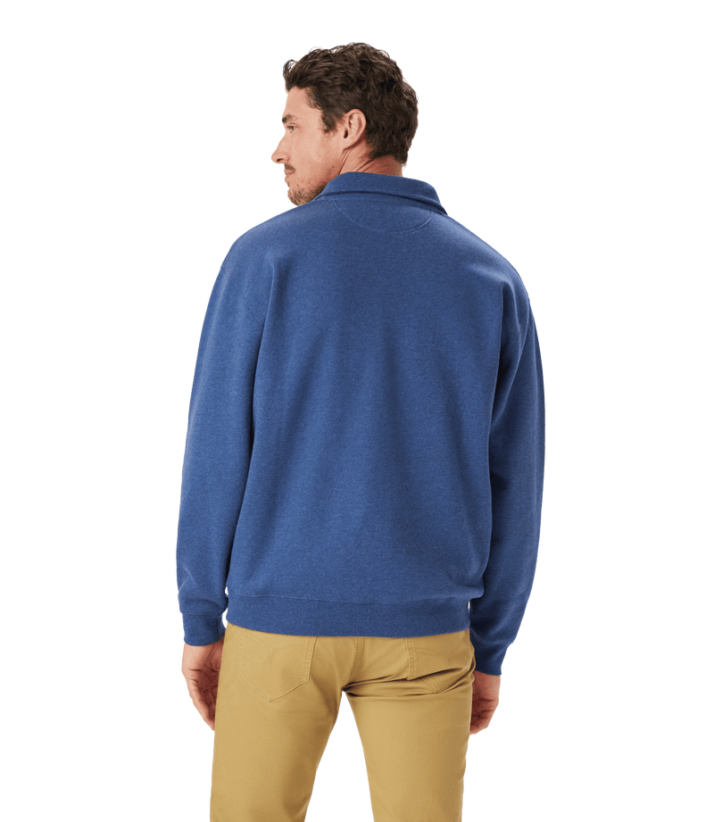 Load image into Gallery viewer, R.M. Williams Mens Mulyungarie Quarter Zip Sweatshirt - Blue Marle
