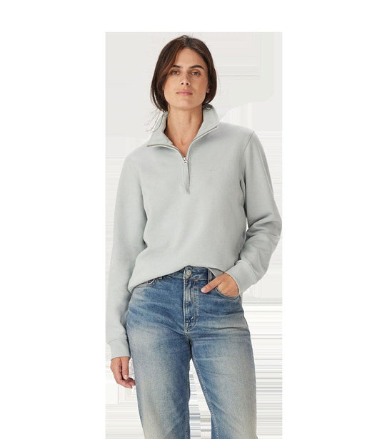 R.M. Williams Womens Trickett 1/4 Zip Sweatshirt - Salt
