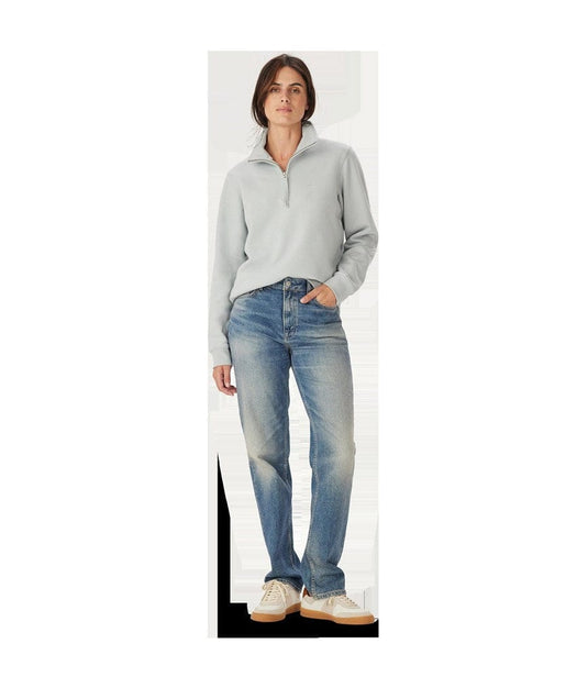 R.M. Williams Womens Trickett 1/4 Zip Sweatshirt - Salt