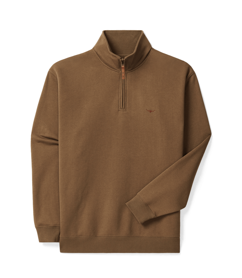 Load image into Gallery viewer, R.M. Williams Mens Mulyungarie Quarter Zip Sweatshirt - Cigar
