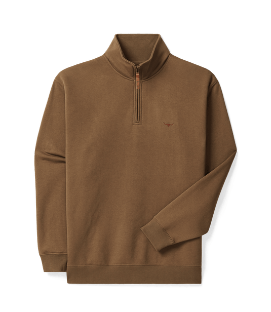 R.M. Williams Mens Mulyungarie Quarter Zip Sweatshirt - Cigar