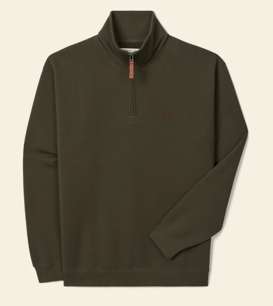 R.M. Williams Mulyungarie 1/4 Zip Sweatshirt - Dark Olive