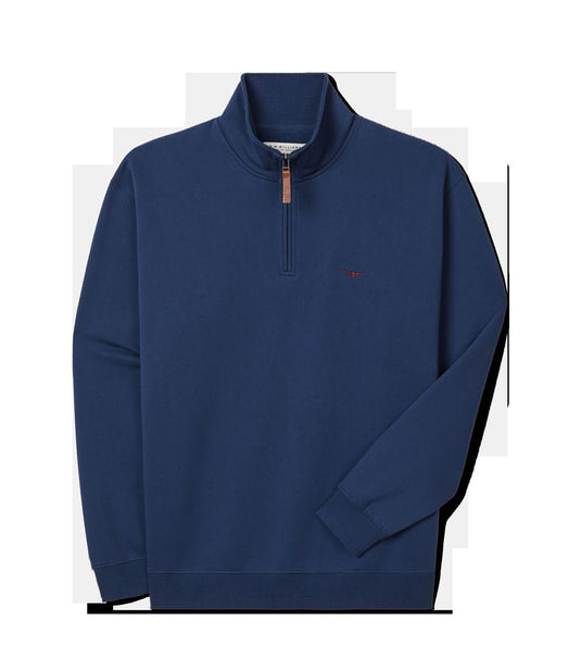 R.M. Williams Mulyungarie 1/4 Zip Sweatshirt - Vintage Blue