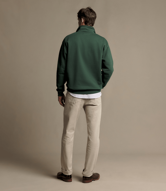 R.M. Williams Mens Mulyungarie Quarter-Zip Sweatshirt - Pine
