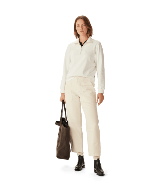 R.M. Williams Womens Trickett 1/4 Zip Sweatshirt - Off White