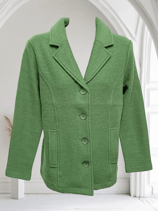 See Saw Womens 100% Boiled Wool Blazer