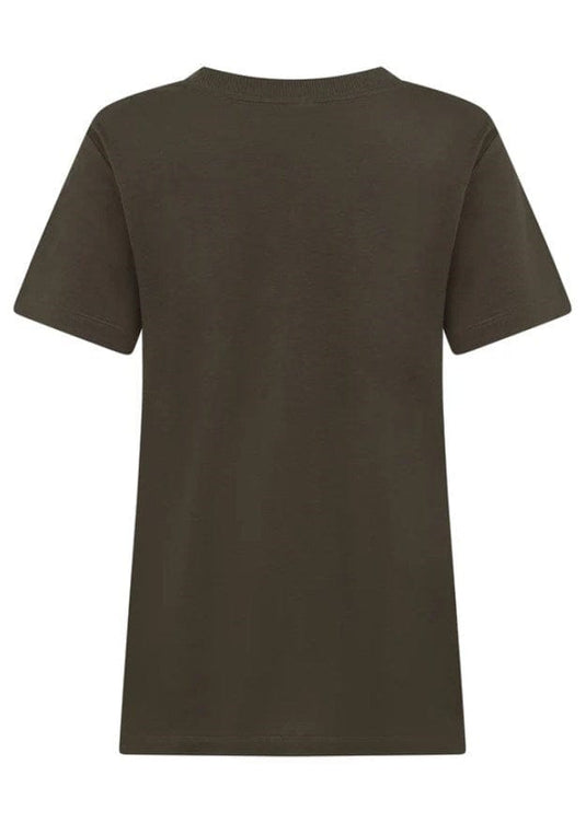 Lorna Jane Womens Lotus T-Shirt - Dark Khaki Haze