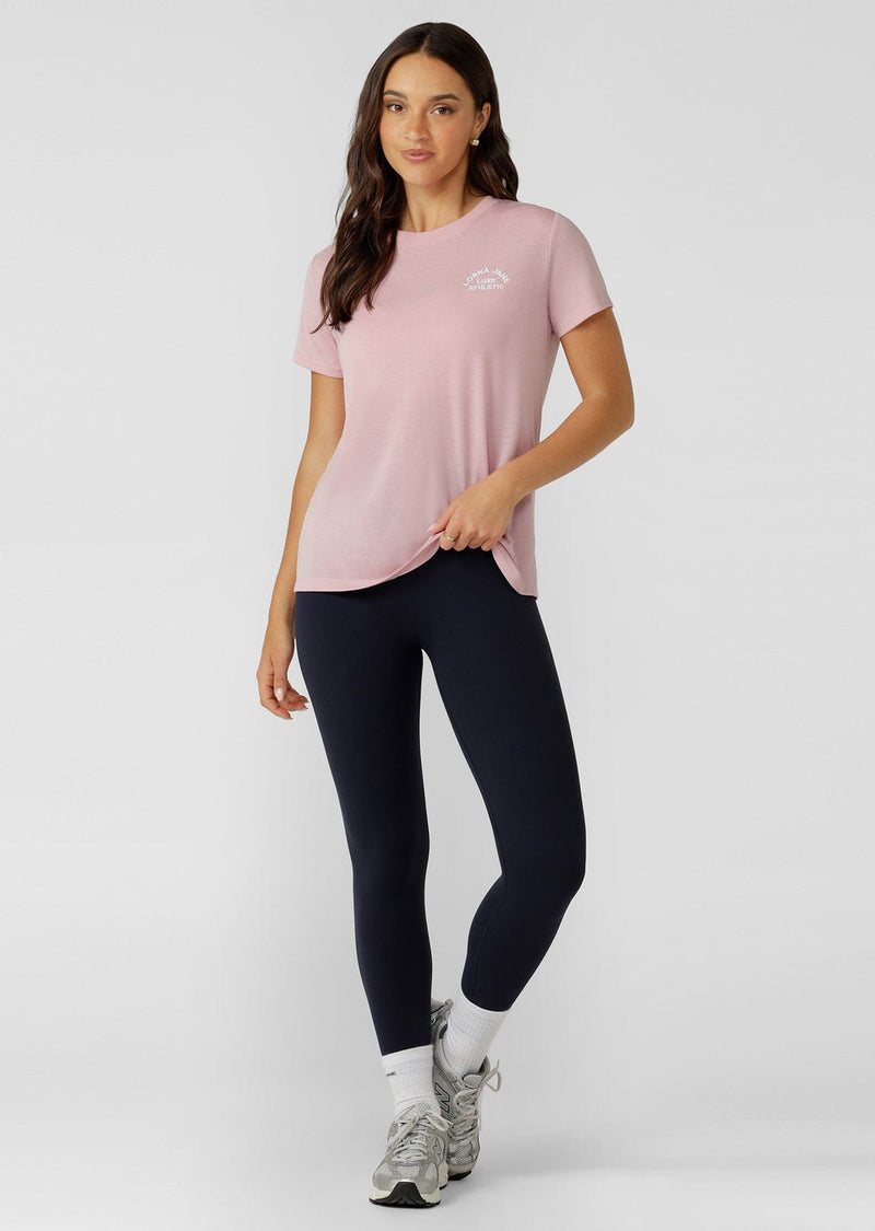 Load image into Gallery viewer, Lorna Jane Lotus T-Shirt - Dusty Rose
