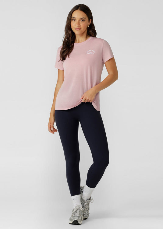 Lorna Jane Lotus T-Shirt - Dusty Rose