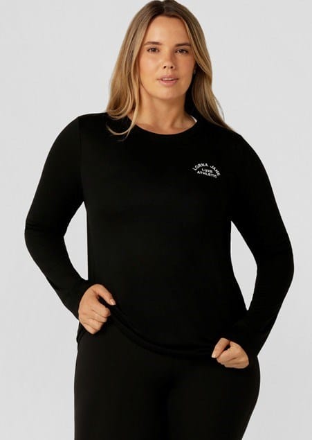 Load image into Gallery viewer, Lorna Jane Lotus Long Sleeve Top - Black
