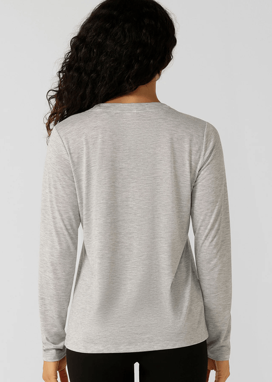 Lorna Jane Womens Lotus Long Sleeve Top - Grey Marl