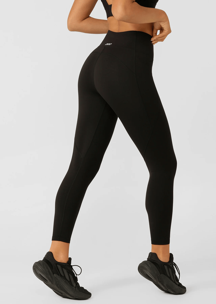 Load image into Gallery viewer, Lorna Jane Womens Amy Thermal Phone Pocket Full Length Leggings - Black
