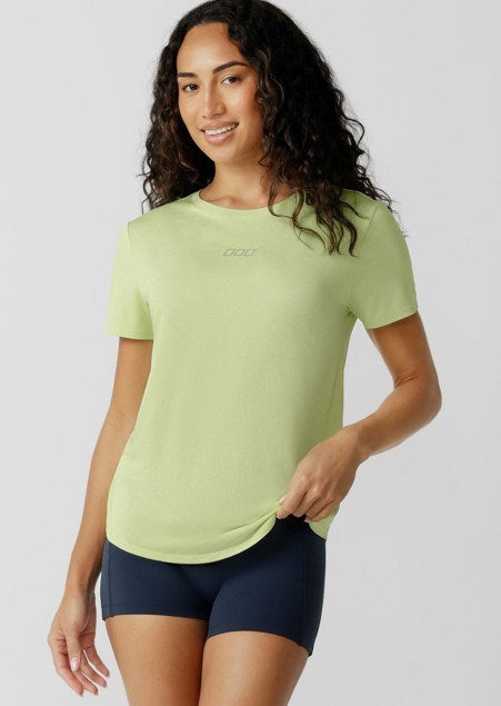 Lorna Jane Womens Amy Dynamic Active T-Shirt - Lime Cordial Marl