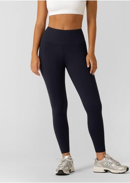Lorna Jane Womens Amy No Chafe Phone Pocket Full Length Leggings - Midnight Blue