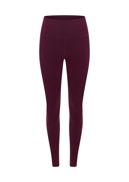 Lorna Jane Womens Amy No Chafe Phone Pocket Full Length Leggings - Pinot