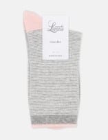Load image into Gallery viewer, Levante Lina Fine Stripe Crew Sock - Grey Marle
