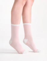 Load image into Gallery viewer, Levante Lina Fine Stripe Crew Sock - Tulle
