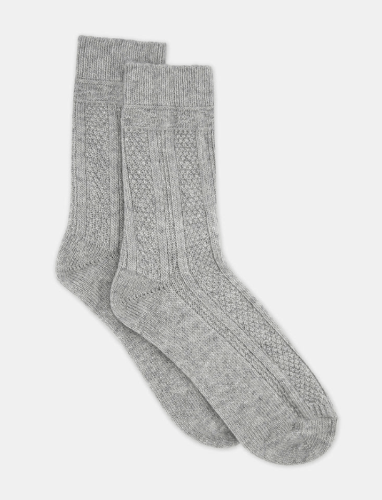 Levante Womens Camella Crew Sock - Grey Marle