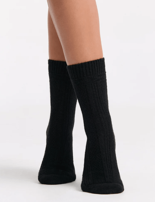 Levante Womens Camella Crew Sock - Nero