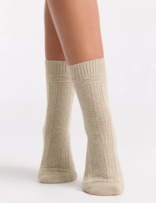 Levante Womens Camella Crew Sock - Oatmeal