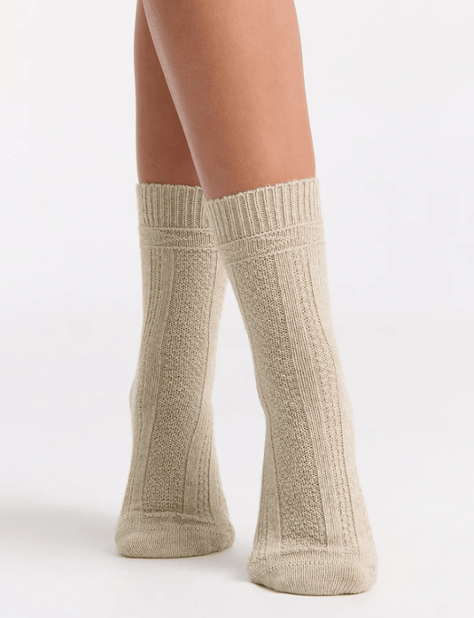 Levante Womens Camella Crew Sock - Oatmeal