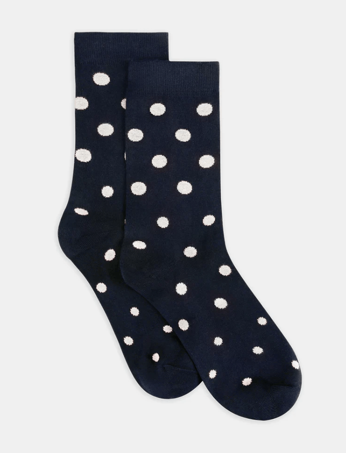 Load image into Gallery viewer, Levante Womens Gigi Spot Crew Sock - Navy
