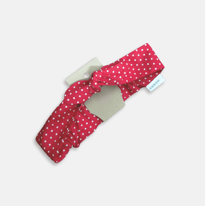 Love Henry Girls Headband - Red Polka Dots