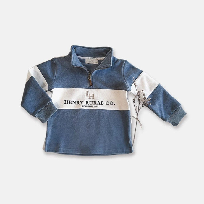 Love Henry Boys Rural Co Sweater - Blue/White