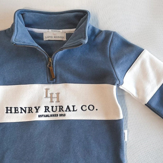 Love Henry Boys Rural Co Sweater - Blue/White
