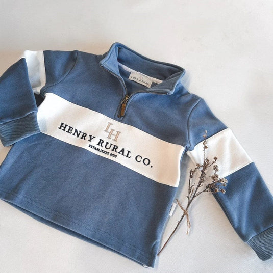 Love Henry Boys Rural Co Sweater - Blue/White