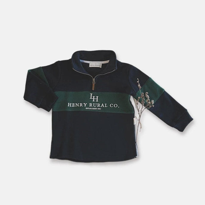 Love Henry Boys Rural Co Sweater - Navy/Green