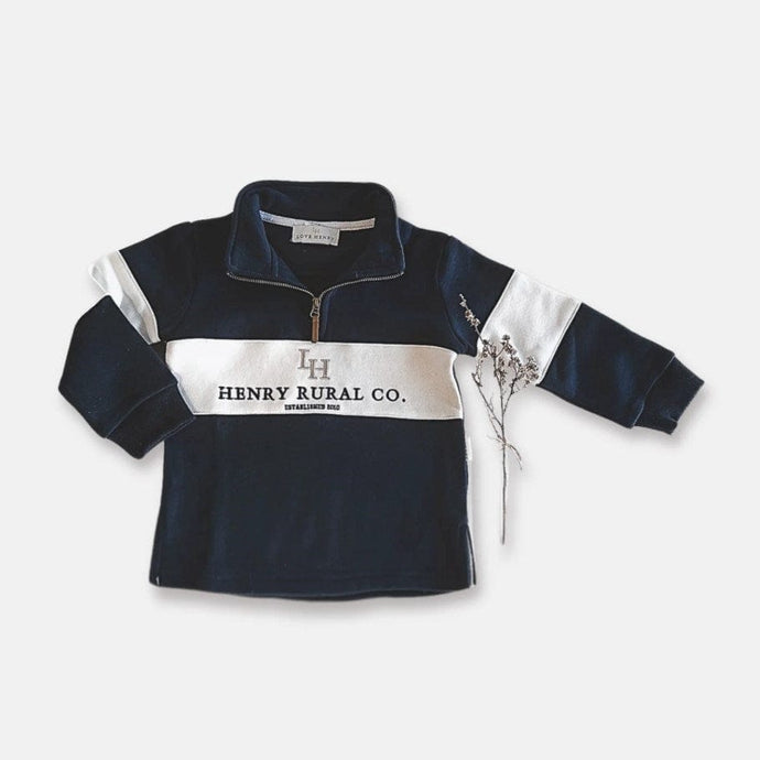 Love Henry Boys Rural Co Sweater - Navy/White