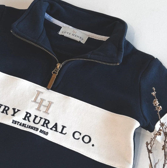 Love Henry Boys Rural Co Sweater - Navy/White
