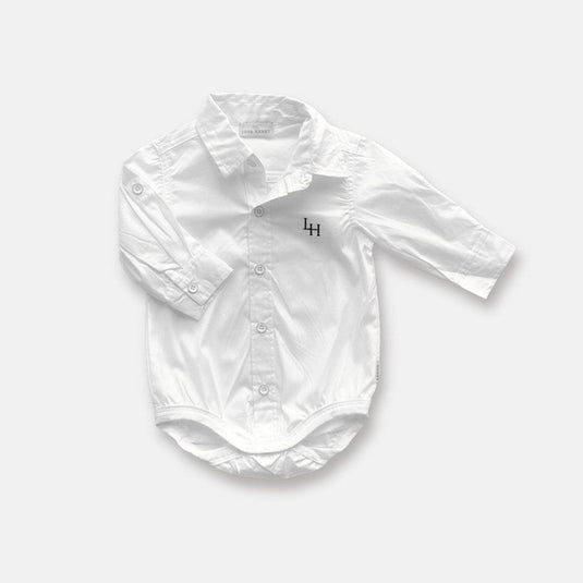 Love Henry Baby Boys Dress Shirt Romper - White