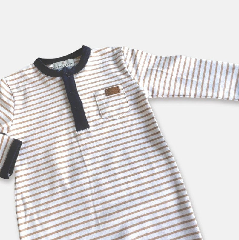 Load image into Gallery viewer, Love Henry Baby Boys Winter Onesie - Beige
