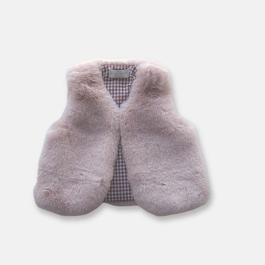 Love Henry Girls Fur Vest - Pink