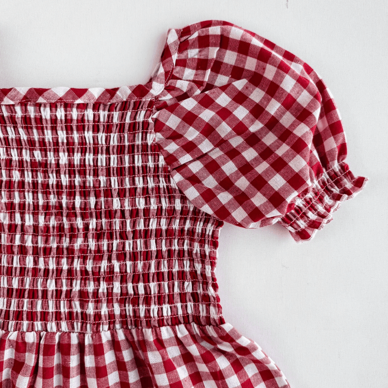 Load image into Gallery viewer, Love Henry Girls Daisy Dress - Red Check
