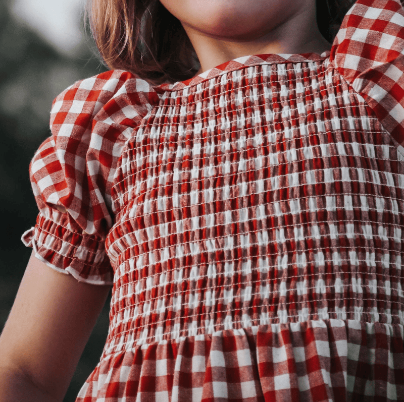 Load image into Gallery viewer, Love Henry Girls Daisy Dress - Red Check
