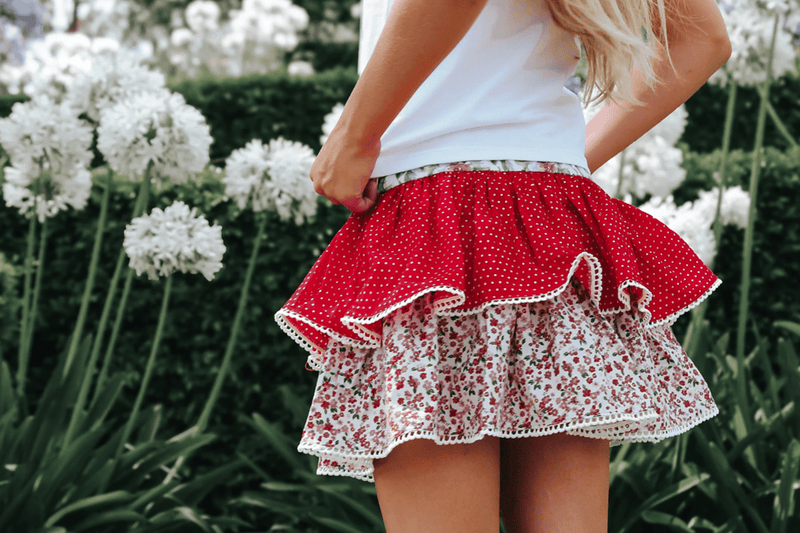Load image into Gallery viewer, Love Henry Girls Frilly Skirt - Festive Floral
