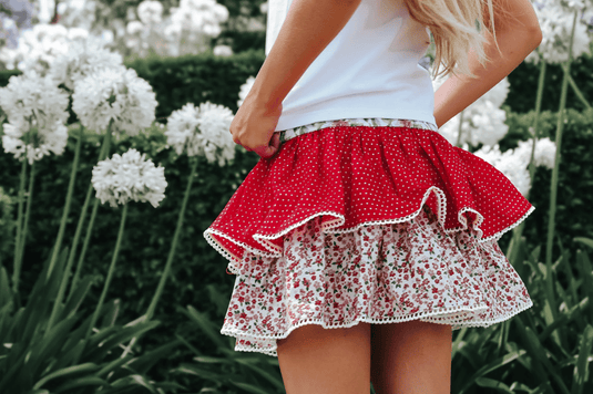 Love Henry Girls Frilly Skirt - Festive Floral
