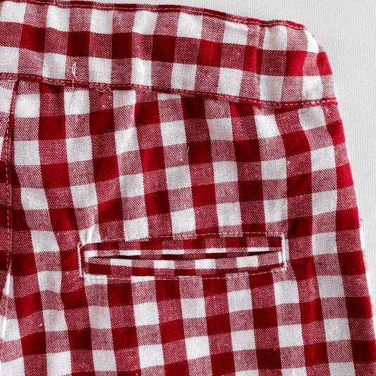 Love Henry Girls Tie Waist Shorts - Red Check