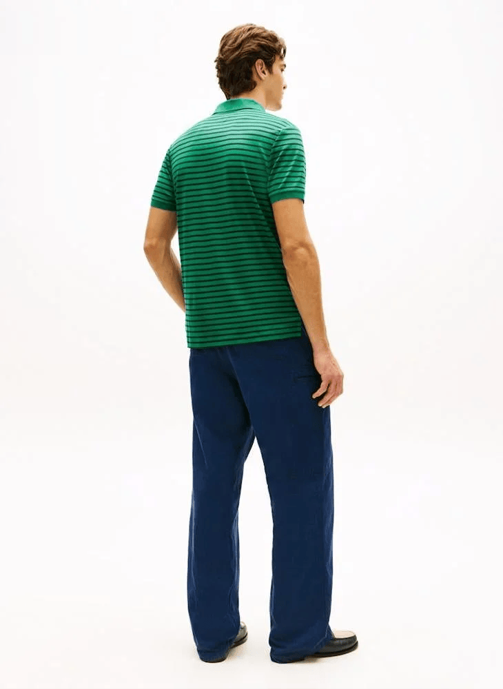 Load image into Gallery viewer, Tommy Hilfiger Mens Liquid Cotton Polo - Nouveau Green/Desert Sky
