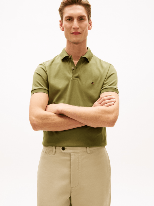 Tommy Hilfiger Mens Liquid Cotton Polo - Dark Artichoke