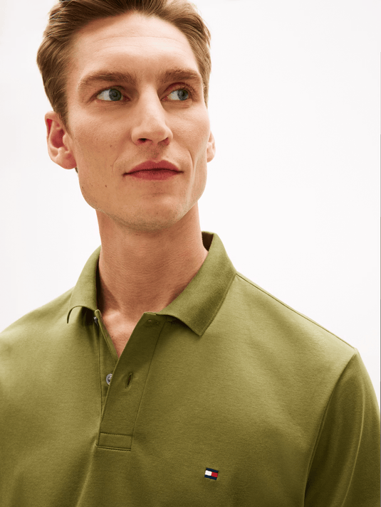 Tommy Hilfiger Mens Liquid Cotton Polo - Dark Artichoke