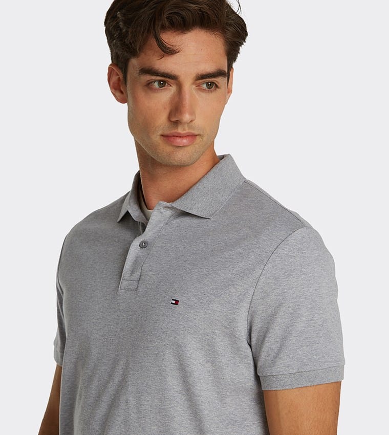 Load image into Gallery viewer, Tommy Hilfiger Mens Liquid Cotton Polo - Medium Grey Heather
