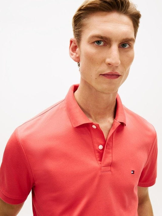 Tommy Hilfiger Mens Liquid Cotton Polo - Vintage Red