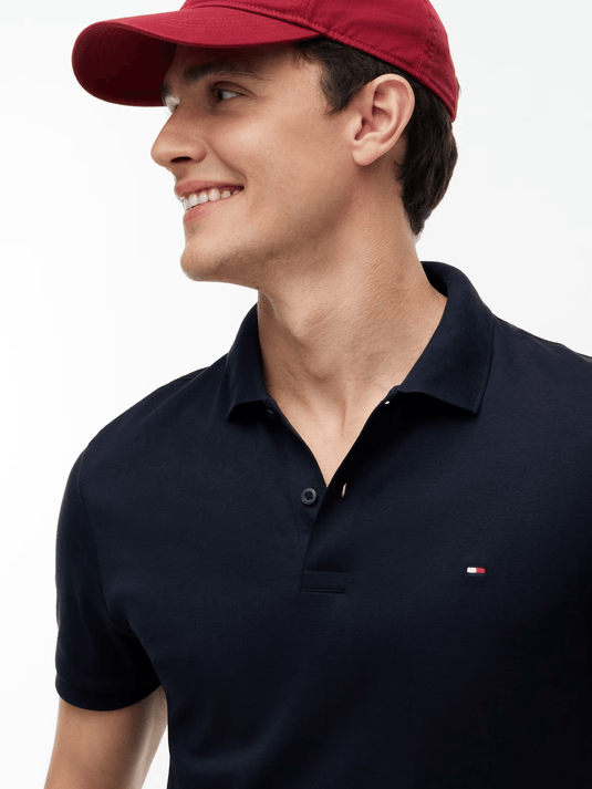 Tommy Hilfiger Mens Liquid Cotton Essential Polo - Desert Sky